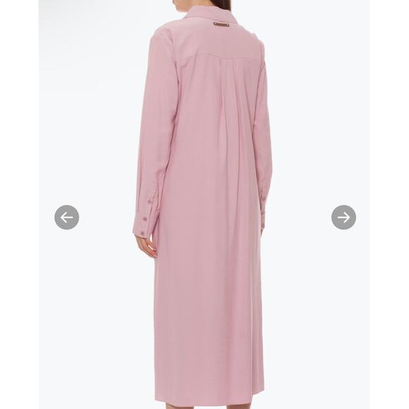 TIBI VISCOSE TWILL SHIRTDRESS PINK MIDI
WRAP - Picture 3 of 9